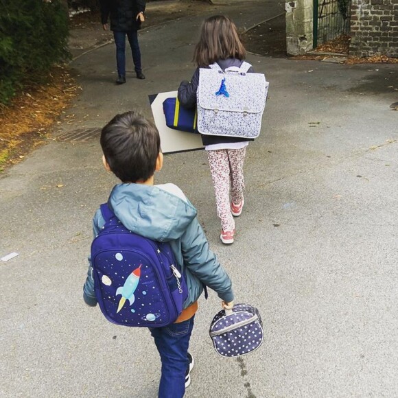 Faustine Bollaert a partagé cette photo de ses enfants, sur Instagram, septembre 2020.