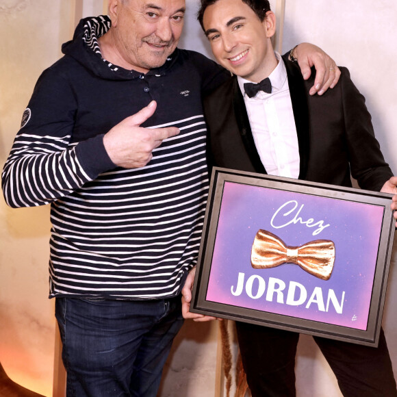 Jordan de Luxe et Jean-Marie Bigard lors de l'enregistrement de l'émission "Chez Jordan" à Paris le 6 juin 2022. © Cédric Perrin / Bestimage.