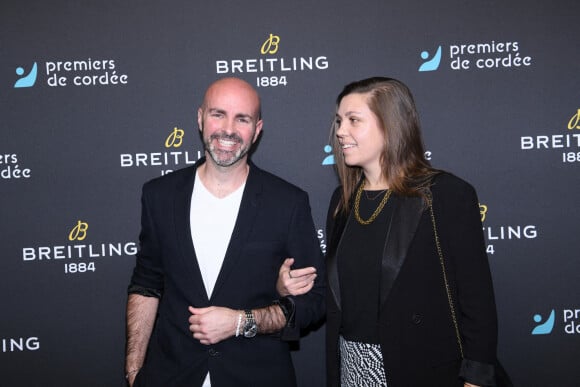 Exclusif - Julien Arruti et sa compagne Aurélie - Dîner de charité Breitling à la Samaritaine pour l'association "Premiers de Cordée" à Paris le 14 novembre 2022. L'associationPremiers de Cordée propose des animations sportives auprès des enfants hospitalisés. ADN de l'association depuis sa création, ce programme comprend de nombreuses actions pour initier un maximum d'enfants malades et/ou en situation de handicap à la pratique sportive. © Rachid Bellak/Bestimage 