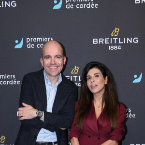 Exclusif - Edouard d'Arbaumont (Pdg Breitling Europe), Reem Kherici - Dîner de charité Breitling à la Samaritaine pour l'association "Premiers de Cordée" à Paris le 14 novembre 2022. L'associationPremiers de Cordée propose des animations sportives auprès des enfants hospitalisés. ADN de l'association depuis sa création, ce programme comprend de nombreuses actions pour initier un maximum d'enfants malades et/ou en situation de handicap à la pratique sportive. © Rachid Bellak/Bestimage 