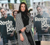 Delphine Wespiser (Miss France 2012) à la première du film "Reste Un Peu" au cinéma UGC Ciné Cité Les Halles à Paris, le 15 novembre 2022. © Guirec Coadic/Bestimage 