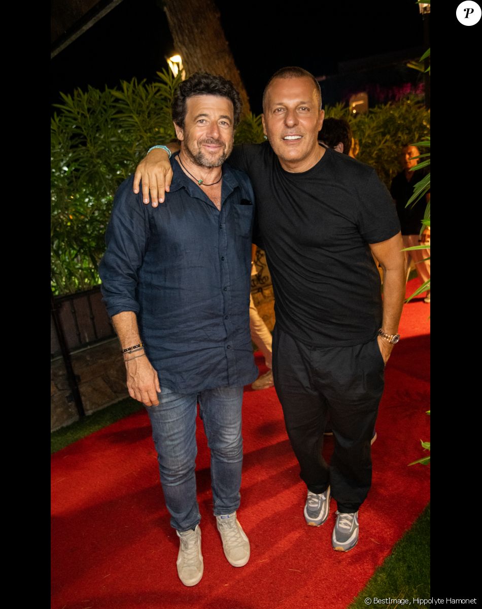 Exclusif - Patrick Bruel, Jean-Roch - People au VIP Room à Saint-Tropez le 6 août 2022. © Hippolyte Hamonet / Bestimage