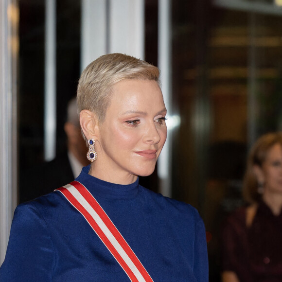 La princesse Charlène de Monaco - Arrivées à la soirée de gala de la Fête Nationale Monégasque au Grimaldi Forum le 19 novembre 2022. © Olivier Huitel / Pool Monaco / Bestimage