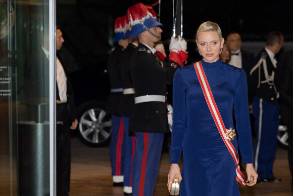 La princesse Charlène de Monaco - Arrivées à la soirée de gala de la Fête Nationale Monégasque au Grimaldi Forum le 19 novembre 2022. © Olivier Huitel / Pool Monaco / Bestimage