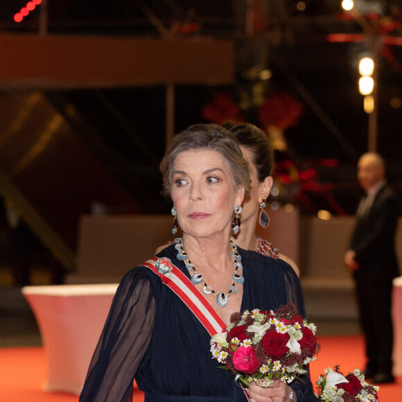 La princesse Caroline de Hanovre - Arrivées à la soirée de gala de la Fête Nationale Monégasque au Grimaldi Forum le 19 novembre 2022. © Olivier Huitel / Pool Monaco / Bestimage