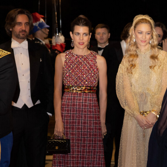 Charlotte Casiraghi, La princesse Caroline de Hanovre - Arrivées à la soirée de gala de la Fête Nationale Monégasque au Grimaldi Forum le 19 novembre 2022. © Olivier Huitel / Pool Monaco / Bestimage