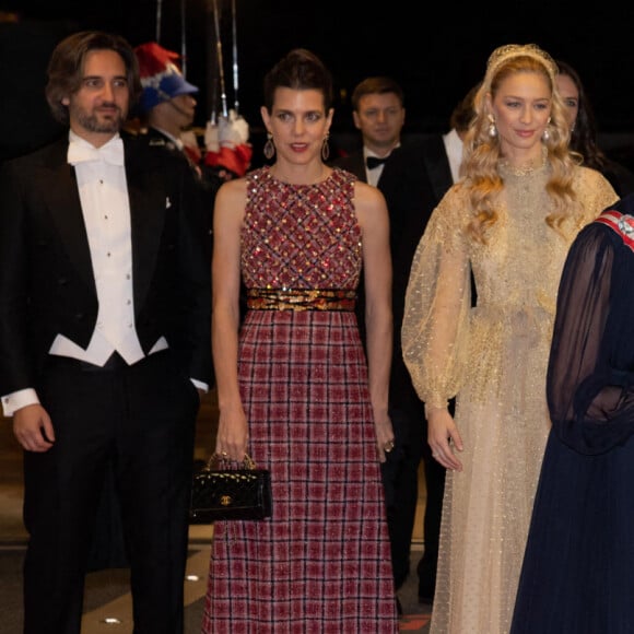 Charlotte Casiraghi, La princesse Caroline de Hanovre - Arrivées à la soirée de gala de la Fête Nationale Monégasque au Grimaldi Forum le 19 novembre 2022. © Olivier Huitel / Pool Monaco / Bestimage