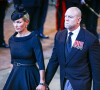 Zara et Mike Tindall - Procession cérémonielle du cercueil de la reine Elisabeth II du palais de Buckingham à Westminster Hall à Londres le 14 septembre 2022. © Photoshot / Panoramic / Bestimage 