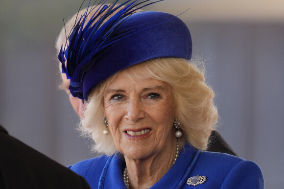 Camilla Parker Bowles, reine consort d'Angleterre - La famille royale du Royaume Uni lors de la cérémonie d'accueil du président de l'Afrique du Sud, en visite d'état à Londres, Royaume Uni, le 22 novembre 2022. 