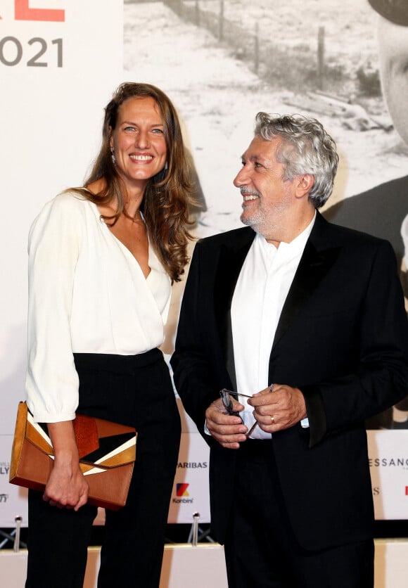 Alain Chabat et sa femme Tiara Comte - Cérémonie d'ouverture du Festival Lumière 2021 à Lyon le 9 octobre 2021. © Dominique Jacovides / Bestimage 