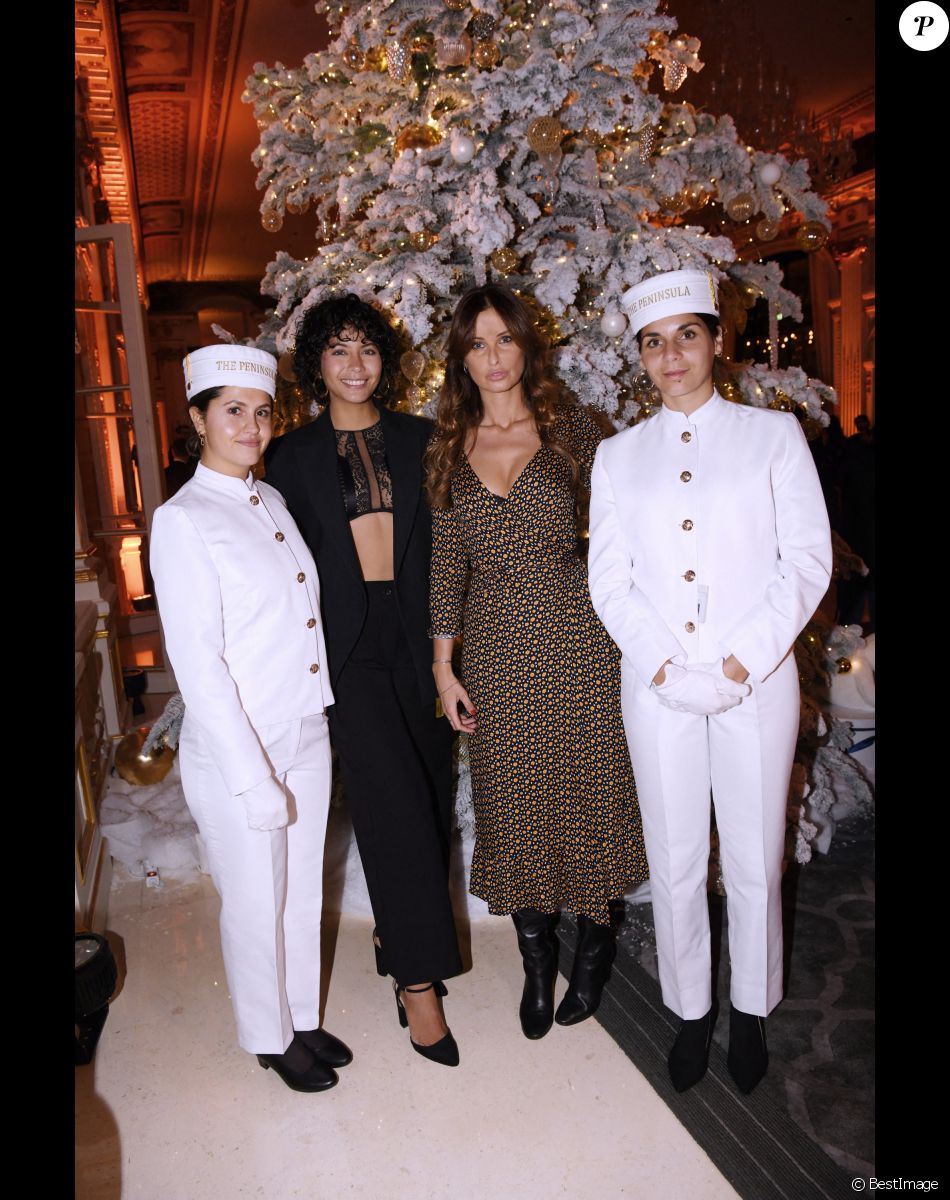 Exclusif - Malika Ménard (Miss France 2010) et Vaimalama Chaves (Miss France 2019) - L'hôtel The Peninsula Paris présente son univers féérique pour Noël le 23 novembre 2022. © Rachid Bellak / Bestimage