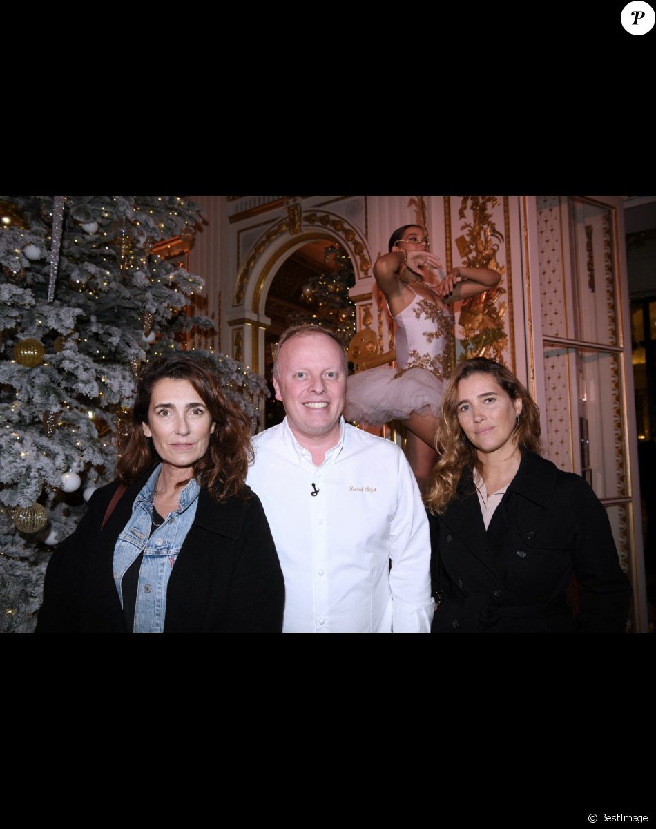 Exclusif - Mademoiselle Agnès (Agnès Boulard), David Bizet, chef du Peninsula Paris et Vahina Giocante - L'hôtel The Peninsula Paris présente son univers féérique pour Noël le 23 novembre 2022. © Rachid Bellak / Bestimage