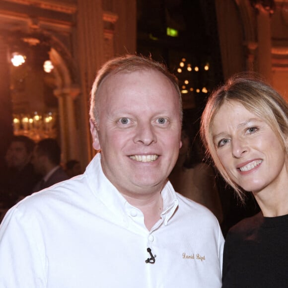 Exclusif - David Bizet, chef du Peninsula Paris et Karin Viard - L'hôtel The Peninsula Paris présente son univers féérique pour Noël le 23 novembre 2022. © Rachid Bellak / Bestimage