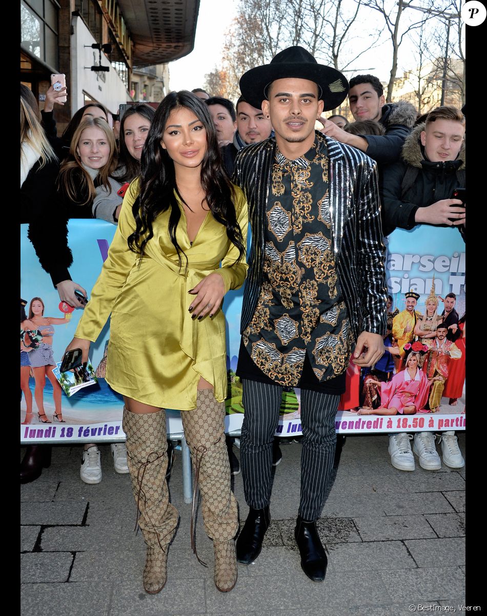 Maeva Ghennam et Greg à l'avant-première de la nouvelle saison de l'émission de télé-réalité "Les Marseillais Asian Tour" au cinéma Gaumont Champs-Elysées à Paris, France, le 13 février 2019. © Veeren/Bestimage