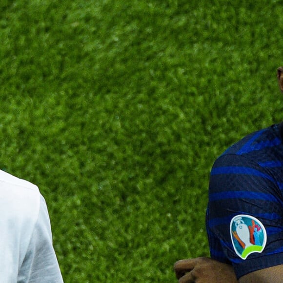 Karim Benzema - Marcus Thuram - Match de football de l'Euro 2020 : La France s'incline devant la Suisse après les tirs au but au stade Arena Nationala à Bucarest le 28 juin 2021. © Federico Pestellini / Panoramic / Bestimage