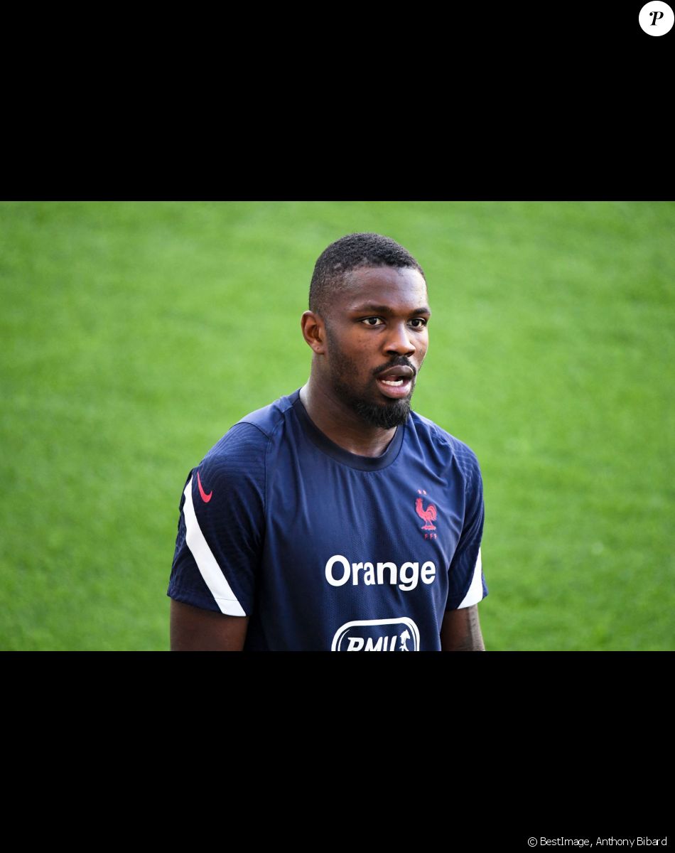 Marcus Thuram lors de l'entraînement de l'équipe de France de football pendant UEFA EURO 2020, à Budapest, Hongrie, le 21 juin 2021. © Anthony Bibard/FEP/Panoramic/Bestimage