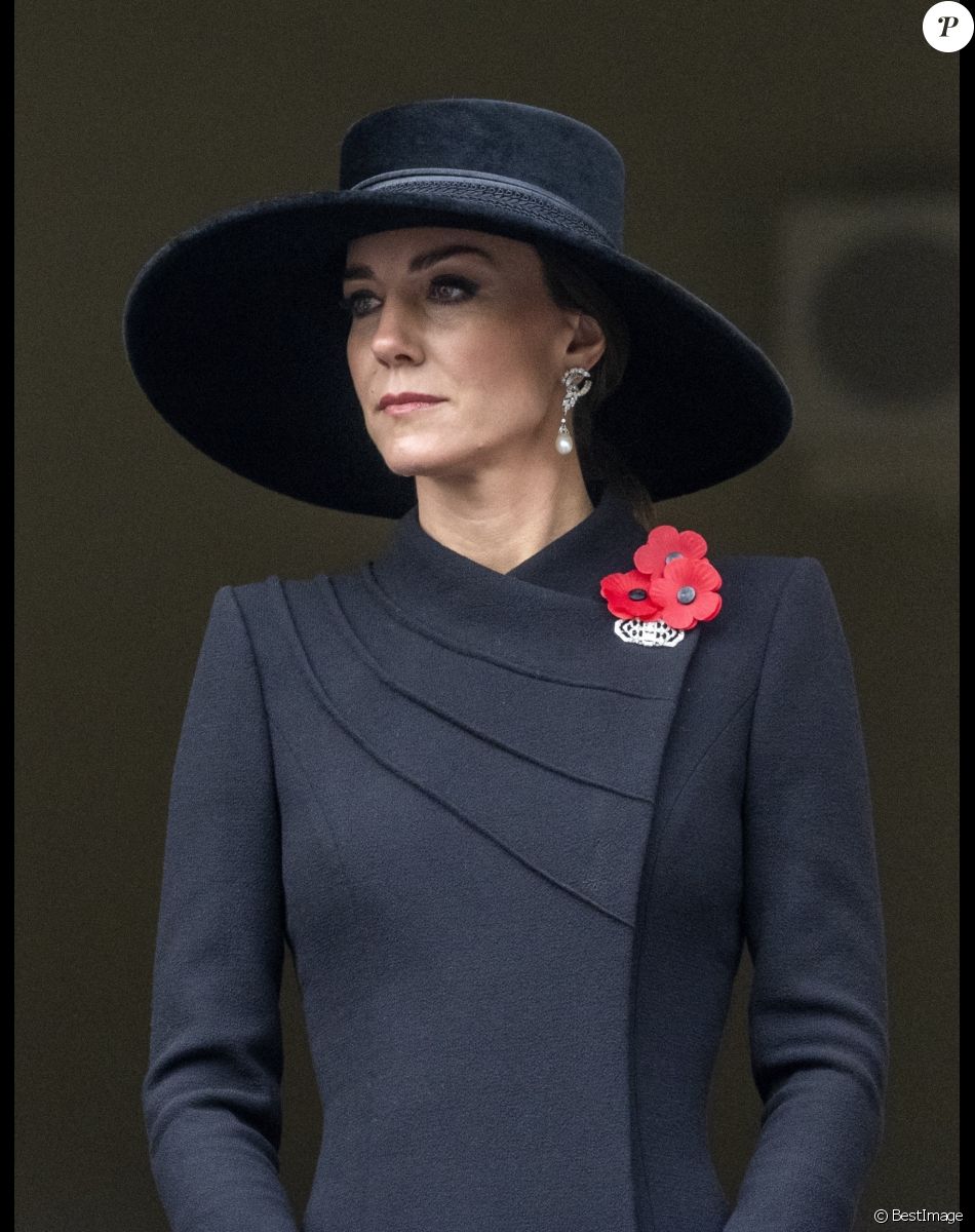 Catherine (Kate) Middleton, princesse de Galles, - Les membres de la famille royale d'Angleterre et les personnalités lors du "Remembrance Sunday Service" à Londres, le 13 novembre 2022.