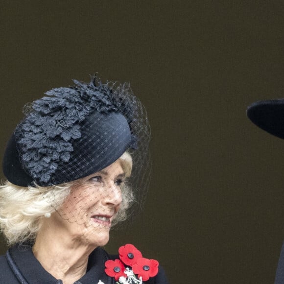 Camilla Parker Bowles, reine consort d'Angleterre, et Catherine (Kate) Middleton, princesse de Galles, - Les membres de la famille royale d'Angleterre et les personnalités lors du "Remembrance Sunday Service" à Londres, le 13 novembre 2022. 