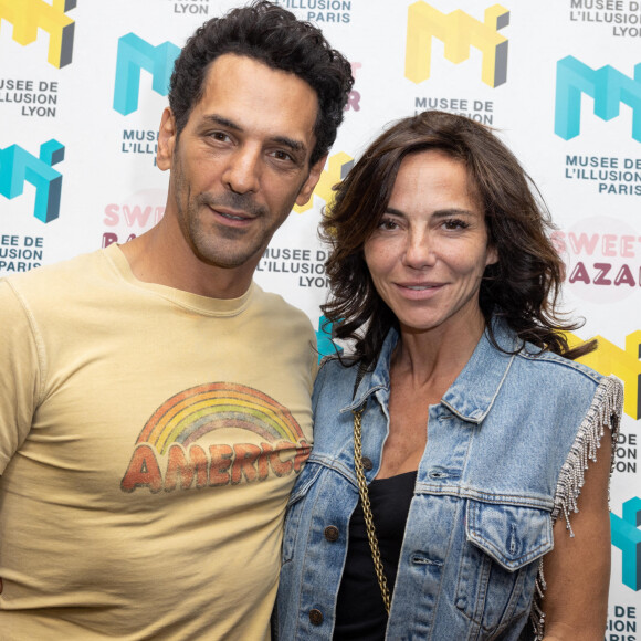 Exclusif - Tomer Sisley et sa femme Sandra Sisley - Soirée "Just an Illusion" au musée de l'Illusion à Paris le 8 juin 2022. © Jérémy Melloul/Bestimage 