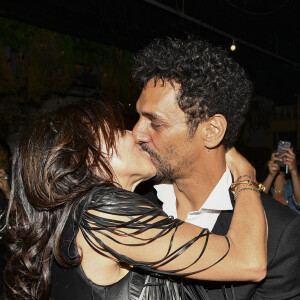 Exclusif - Sandra Sisley avec son mari Tomer Sisley - Soirée du 49ème anniversaire de Sandra Sisley (né le 25 avril) et les 6 ans de "Retrouvite" avec son mari Tomer au restaurant Mamamia à Paris le 12 mai 2022. © Pierre Perusseau/Bestimage 