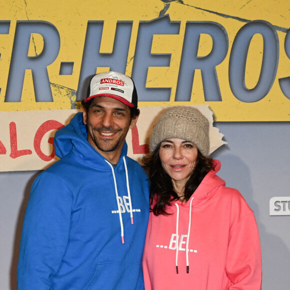 Tomer Sisley et sa femme Sandra Sisley - Avant-première du film "Super-héros malgré lui" au cinéma Le Grand Rex à Paris le 31 janvier 2022. © Coadic Guirec/Bestimage