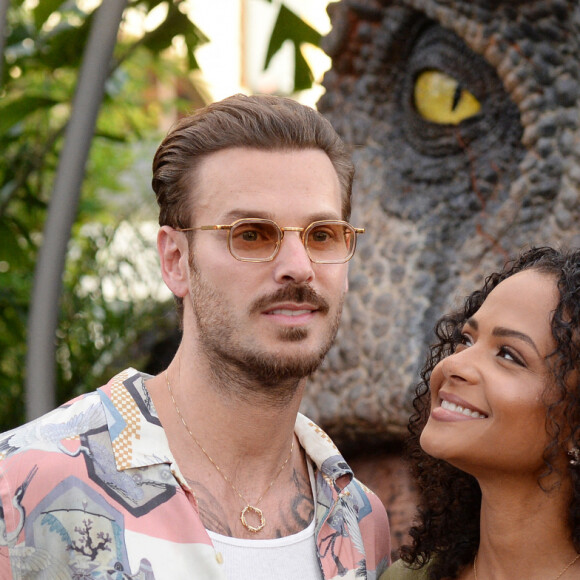 Christina Milian et son mari M Pokora (Matt Pokora) à la première du film "Jurassic World Dominion" à Los Angeles, le 6 juin 2022. 
