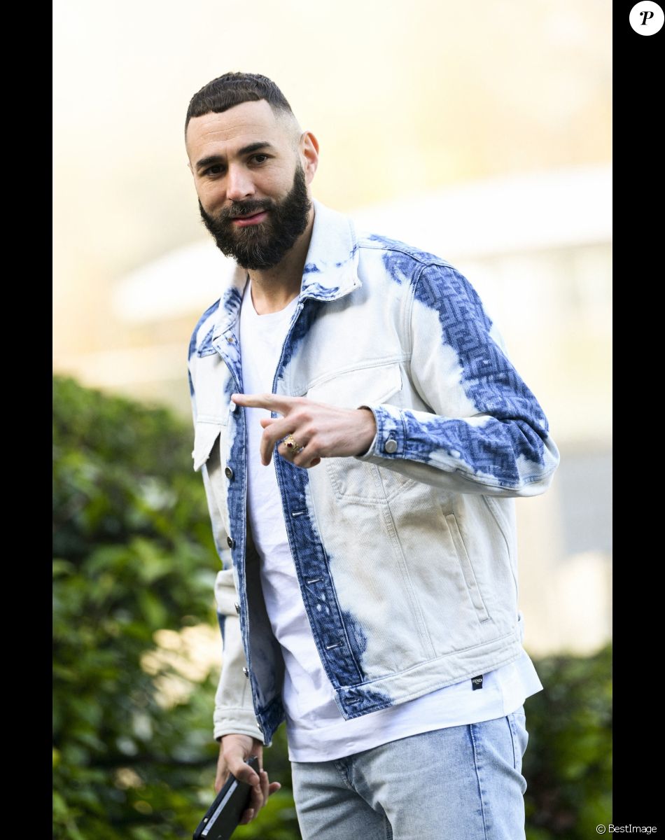 Karim Benzema - Arrivée des joueurs de l'équipe de France à Clairefontaine, le 14 novembre 2022.