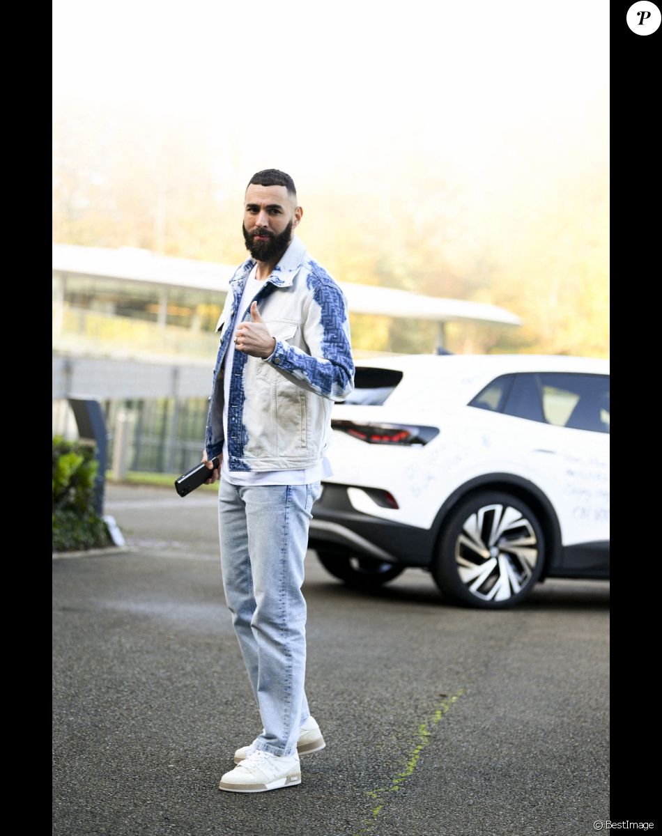 Karim Benzema - Arrivée des joueurs de l'équipe de France à Clairefontaine, le 14 novembre 2022.
