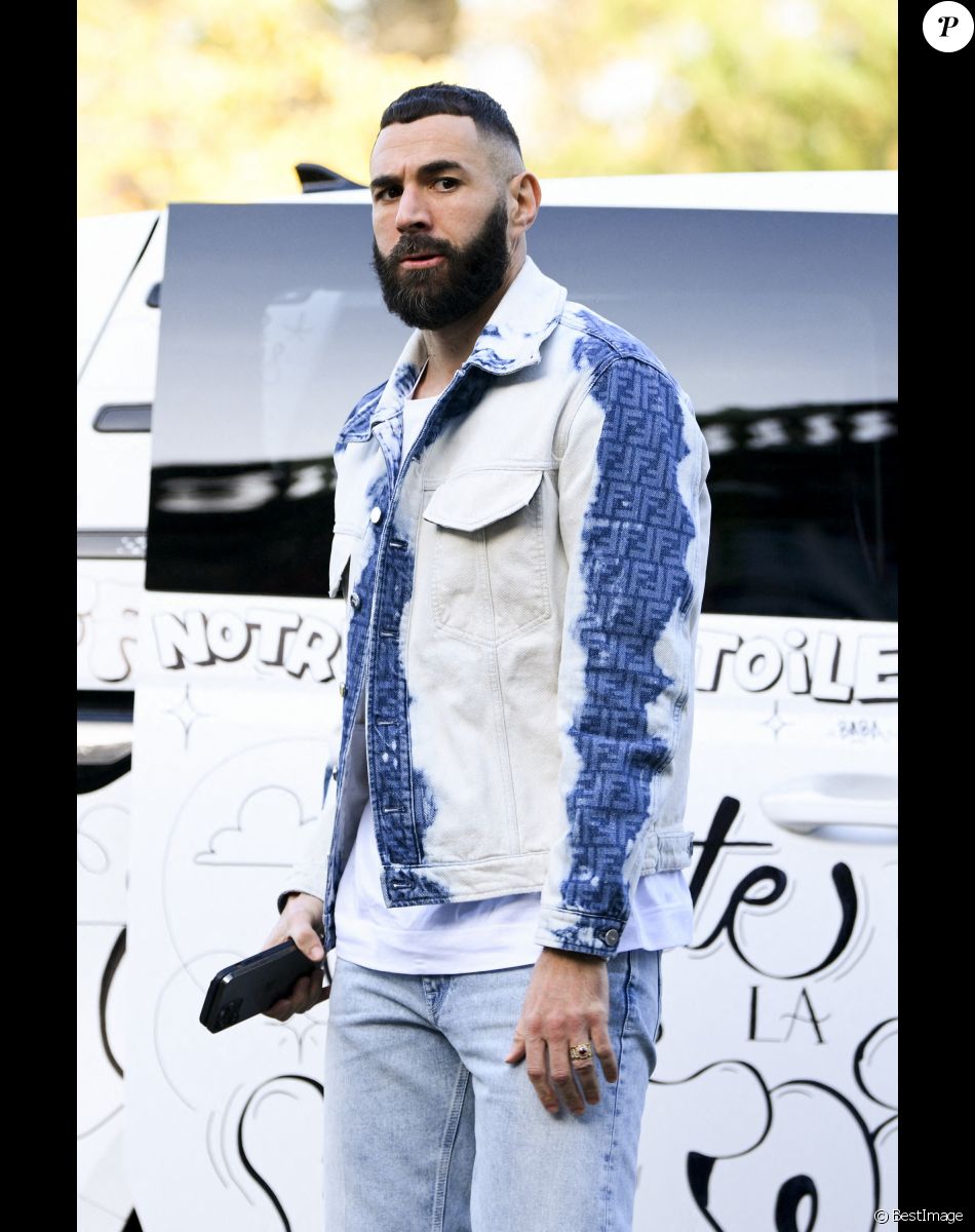 Karim Benzema - Arrivée des joueurs de l'équipe de France à Clairefontaine, le 14 novembre 2022.