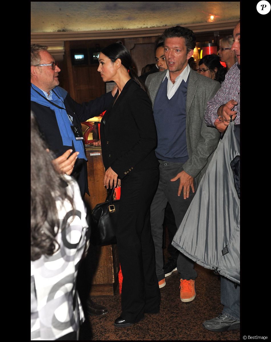 Vincent Cassel et Monica Bellucci lors de l'avant-première de The Artist à Paris