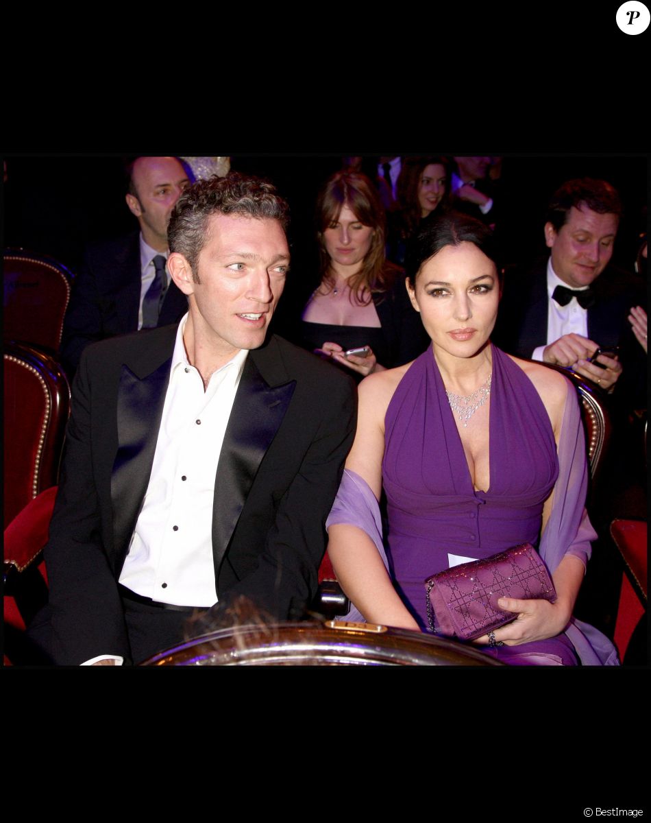 Vincent Cassel et Monica Bellucci lors des César 2009