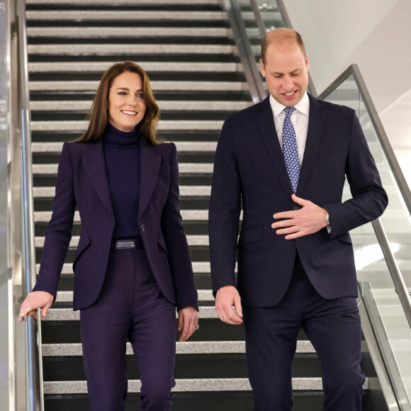 Le prince de Galles William et Kate Catherine Middleton, princesse de Galles, à leur arrivée à l'aéroport de Boston. Le 30 novembre 2022 