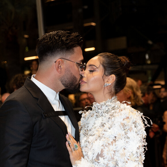 Thomas Vergara et sa femme Nabilla Benattia (enceinte) - Montée des marches du film "Stars At Noon" lors du 75e Festival de Cannes. Le 25 mai 2022. © Cyril Moreau / Bestimage