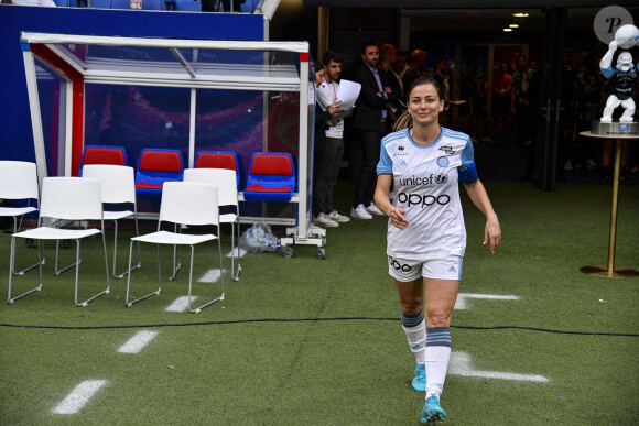 Laure Boulleau lors du match de football caritatif "Le match des héros UNICEF" entre l'OL Légendes et la team Unicef en faveur de l'association Aide Médicale & Caritative France-Ukraine (AMC France-Ukraine) au Groupama Stadium à Lyon, France, le 10 mai 2022. Victoire de Lyon 1 à 0, but de Sonny Anderson. La somme de 482 490€ a été récoltée pour les enfants d'Ukraine. © Pierre Perusseau/Bestimage