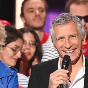 Sophie Davant et Nagui - Les personnalités se mobilisent lors de la 36ème édition du Téléthon sur le plateau de France 2, avec pour parrain K.Adams, le 3 décembre 2022. © Coadic GUIREC / Bestimage