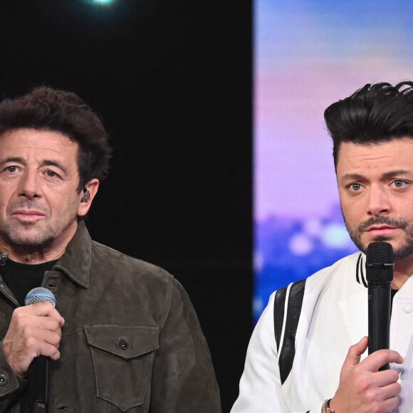 Patrick Bruel et Kev Adams - Les personnalités se mobilisent lors de la 36ème édition du Téléthon sur le plateau de France 2, avec pour parrain K.Adams, le 3 décembre 2022. © Coadic GUIREC / Bestimage
