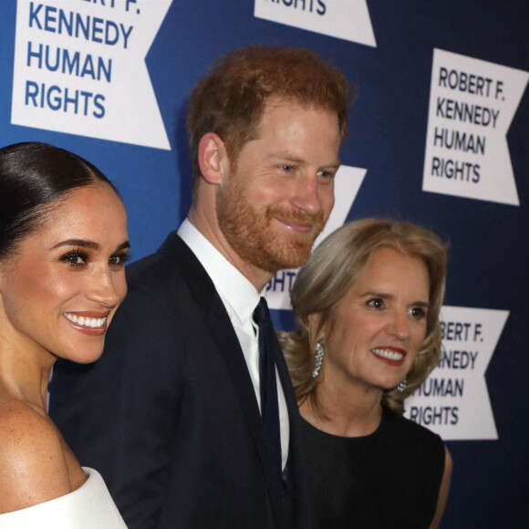 Le prince Harry et Meghan Markle lors du photocall de la soirée caritative Robert F. Kennedy Human Rights à New York le 6 décembre 2022. 