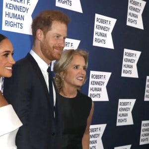 Le prince Harry et Meghan Markle lors du photocall de la soirée caritative Robert F. Kennedy Human Rights à New York le 6 décembre 2022. 