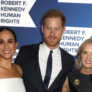 Le prince Harry et Meghan Markle lors du photocall de la soirée caritative Robert F. Kennedy Human Rights à New York le 6 décembre 2022. 