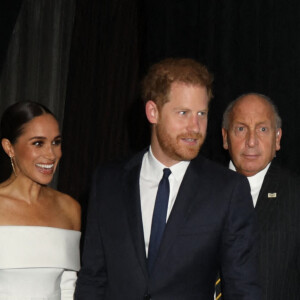 Le prince Harry et Meghan Markle lors du photocall de la soirée caritative Robert F. Kennedy Human Rights à New York le 6 décembre 2022. 