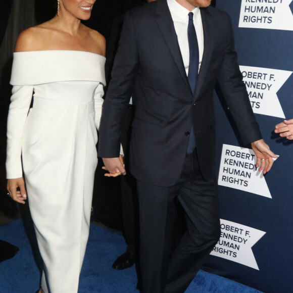 Le prince Harry et Meghan Markle lors du photocall de la soirée caritative Robert F. Kennedy Human Rights à New York le 6 décembre 2022. 