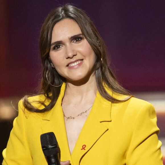 Exclusif - Joyce Jonathan - Enregistrement de l'émission "Les stars chantent pour le Sidaction - 40 ans de chansons de Céline Dion" au Palais des Sports à Paris. Le 16 mars 2022 © Cyril Moreau-Coadic Guirec / Bestimage