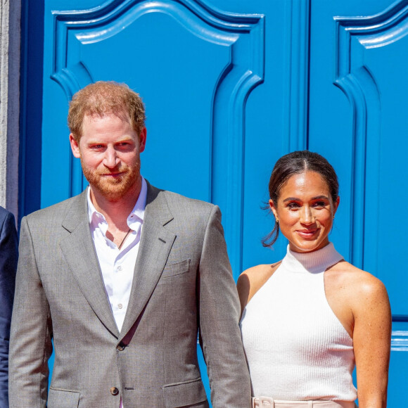 Le prince Harry, duc de Sussex et Meghan Markle, duchesse de Sussex, arrivent à l'hôtel de ville pour l'événement Invictus Games Dusseldorf 2023 One Year to Go, à Düsseldorf, Allemagne, le 6 septembre 2022. 