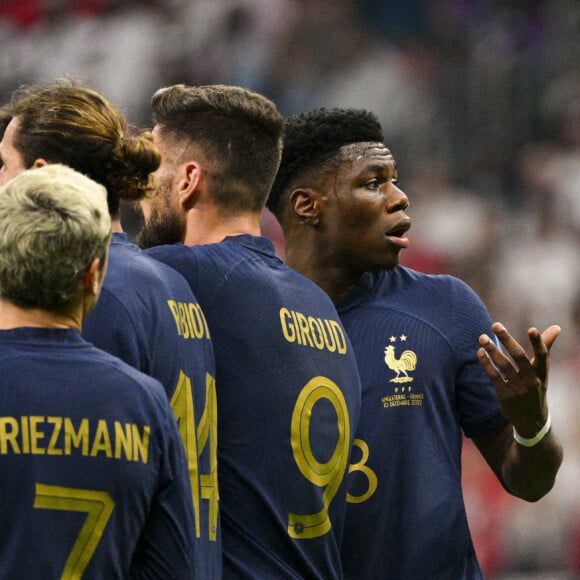 TCHOUAMENI Aurelien (FRA) au match de football de quart de finale opposant la France à l'Angleterre lors de coupe de Monde au stade Al Bayt à Al Khor au Qatar, le 10 décembre 2022. © Jean-Baptiste Autissier/Panoramic/Bestimage 