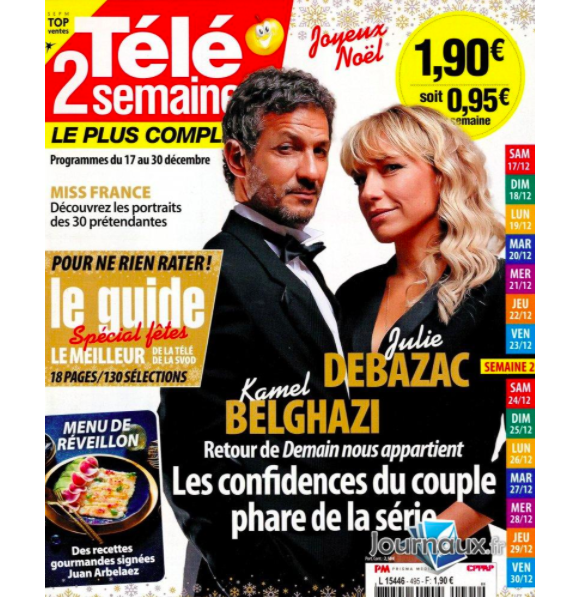 Couverture du magazine Télé 2 semaines n°495, paru le 10 décembre 2022.