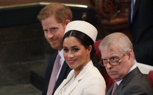 Le prince Harry, duc de Sussex, Meghan Markle, duchesse de Sussex lors de la messe en l'honneur de la journée du Commonwealth à l'abbaye de Westminster à Londres le 11 mars 2019. 