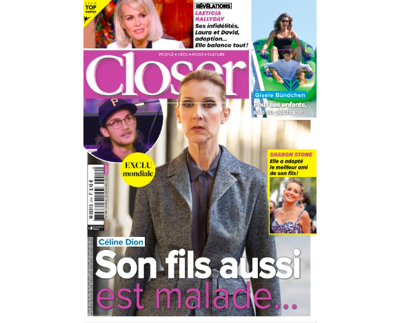 Couverture du magazine "Closer" du vendredi 16 décembre 2022