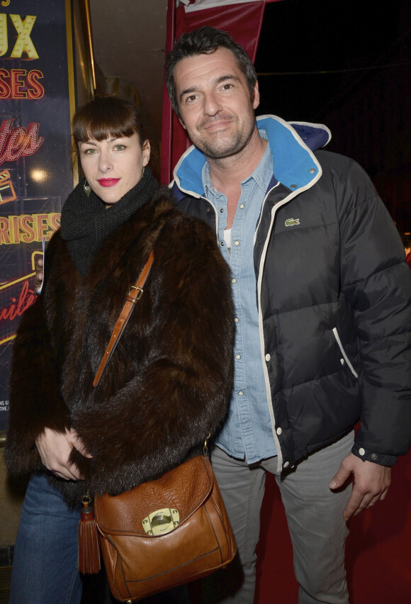 Arnaud Ducret et sa femme Maurine Nicot - Avant-première du film "Supercondriaque" au Gaumont Opéra à Paris, le 24 février 2014.