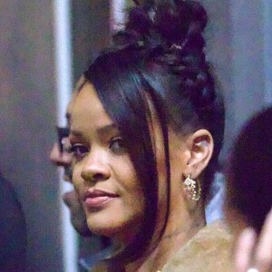 Exclusif - Rihanna assiste au concert de son compagnon ASAP Rocky pour Amazon Music au "Red Studio" à Los Angeles.