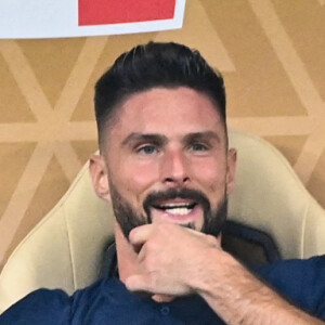 Olivier Giroud - Match "France - Argentine" en finale de la Coupe du Monde au Qatar. © Philippe Perusseau / Bestimage